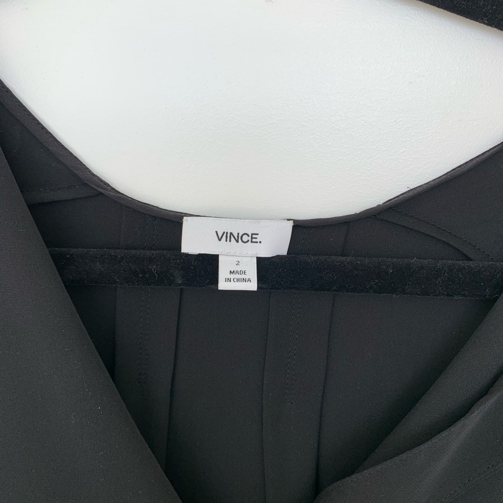 Vince Split Neck Silk Blouse - Picture 5 of 7